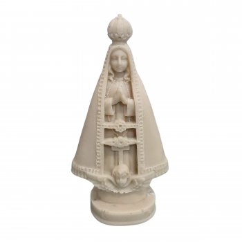 Escultura em Resina Nossa Senhora Aparecida Manto Liso 14 cm