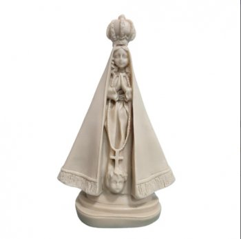 Escultura em Resina Nossa Senhora Aparecida Lisa Ondulada 30 cm